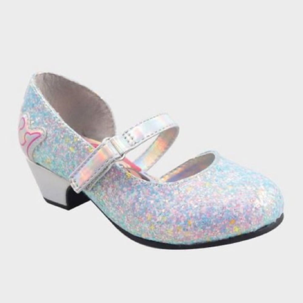 NEW Toddler Disney Princess dress up HEEL ballet flat • Velcro Closure Strap